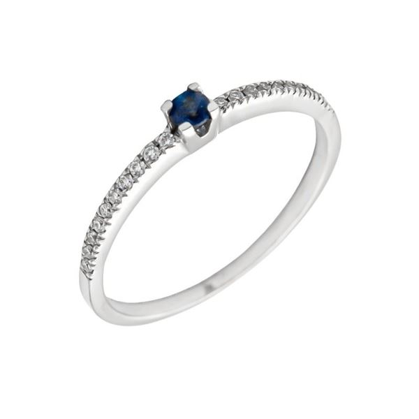 Imagen de Anillo Lyra Zafiro AAA Diamantes DF-VS1 Oro Blanco 18K