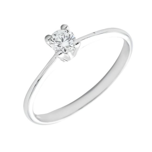 Imagen de Anillo Mishelle Diamante 0,24ct G-VS Oro Blanco 18K