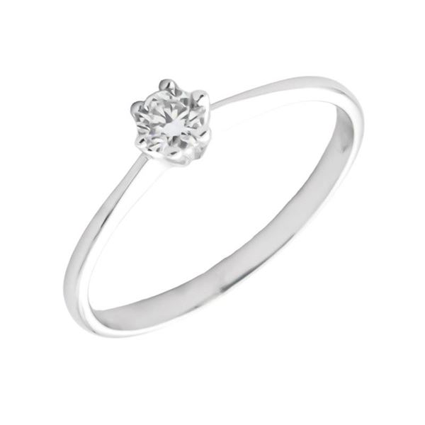 Imagen de Anillo Kim Diamante 0,13ct G-VS IGI Oro Blanco 18K