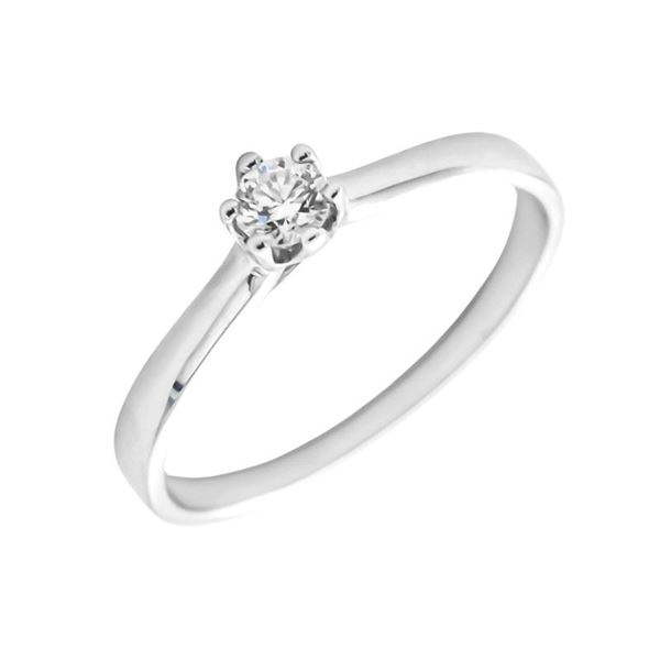 Imagen de Anillo Monique Diamante 0,15ct G-VS Oro Blanco 18K