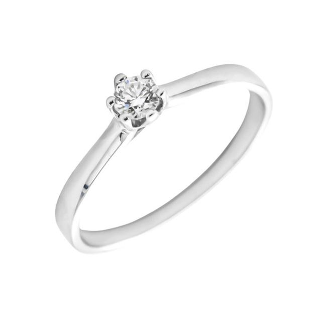 Imagen de Anillo Monique Diamante 0,15ct G-VS Oro Blanco 18K