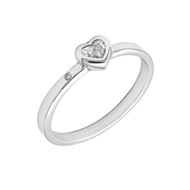 Imagen de Anillo Corazón Diamante 0,16ct G-VS Oro Blanco 18K