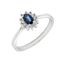 Imagen de Anillo Rose Zafiro Diamantes G-VS Oro Blanco 18K