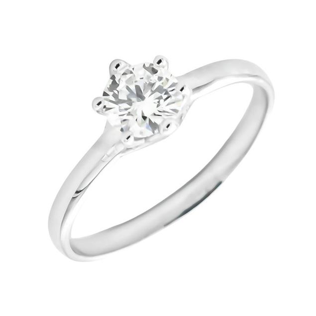 Imagen de Anillo Monique Diamante 0,54ct E-VS GIA Oro Blanco 18K