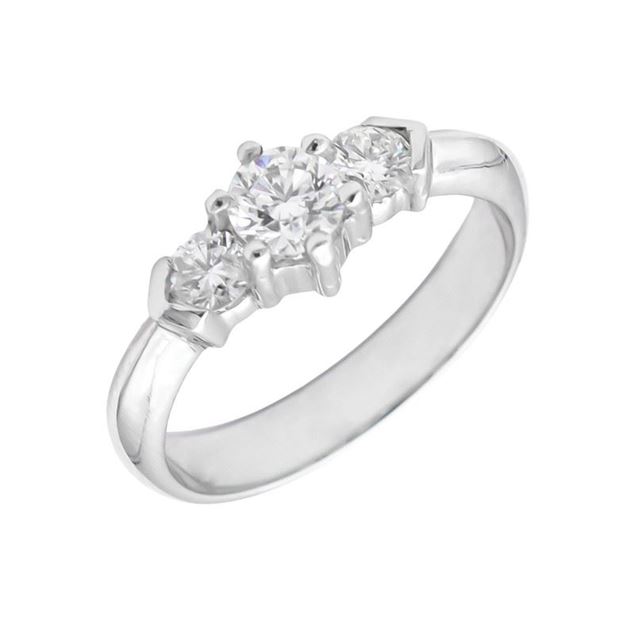 Imagen de Anillo Triangle Diamante 0,67ct GH-VS Oro Blanco 18K