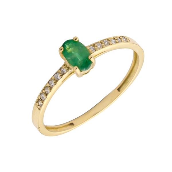 Imagen de Anillo Ovale Esmeralda Oro 18K