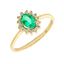 Imagen de Anillo Rosetón Esmeralda Diamantes Oro 18K