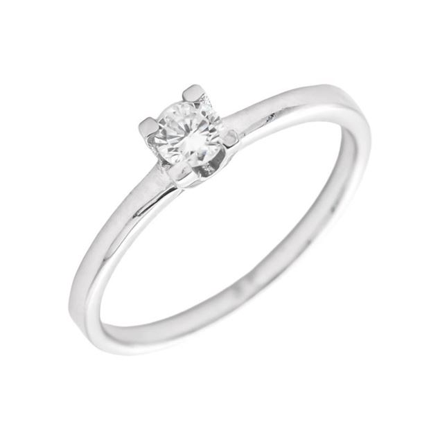 Imagen de Anillo Donna Diamante 0,10ct DF-VS1 Oro Blanco 18K