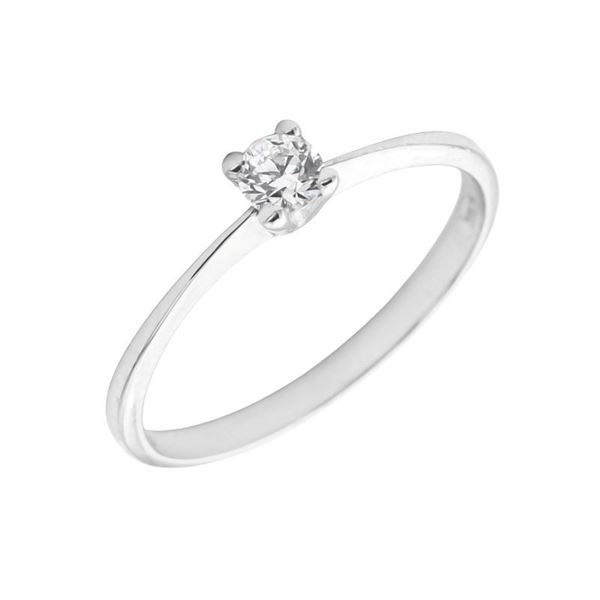 Imagen de Anillo Mishelle 3mm Oro Blanco 18K