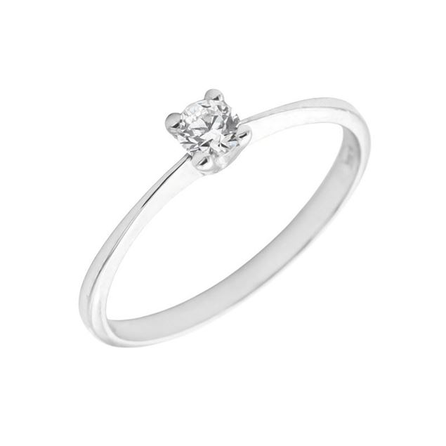 Imagen de Anillo Mishelle 3mm Oro Blanco 18K