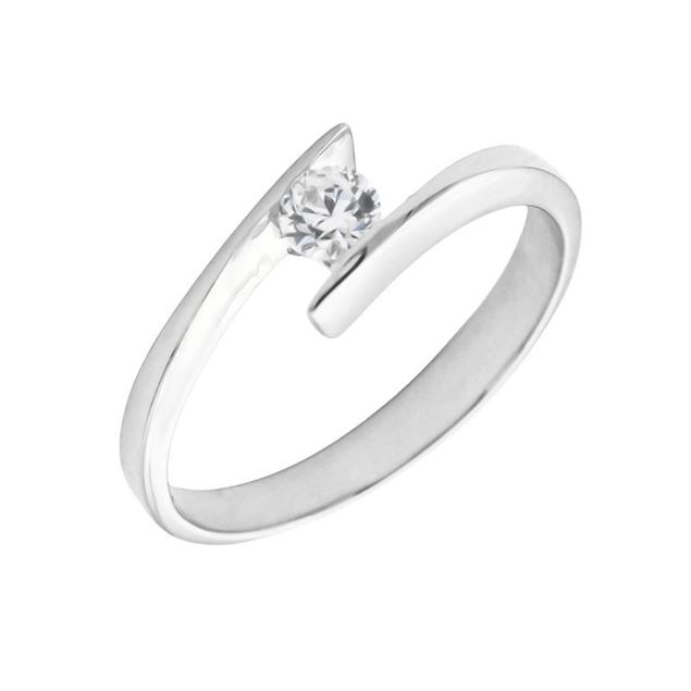 Imagen de Anillo Keila Oro Blanco 18K