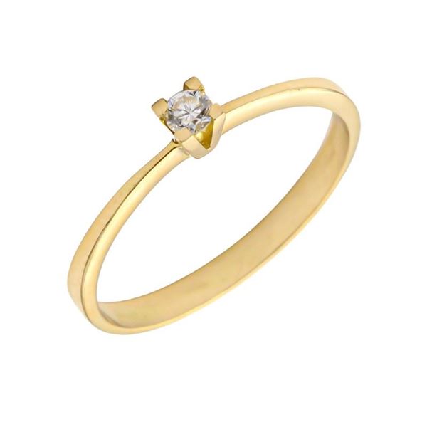 Imagen de Anillo Vania Diamante 0,065ct DF-VS1 Oro 18K