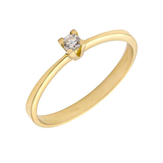 Imagen de Anillo Vania Diamante 0,065ct DF-VS1 Oro 18K