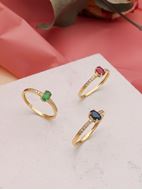 Imagen de Anillo Ovale Esmeralda Diamantes Oro 18K