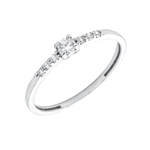 Imagen de Anillo Cintya Diamante 0,175ct Oro Blanco 18K