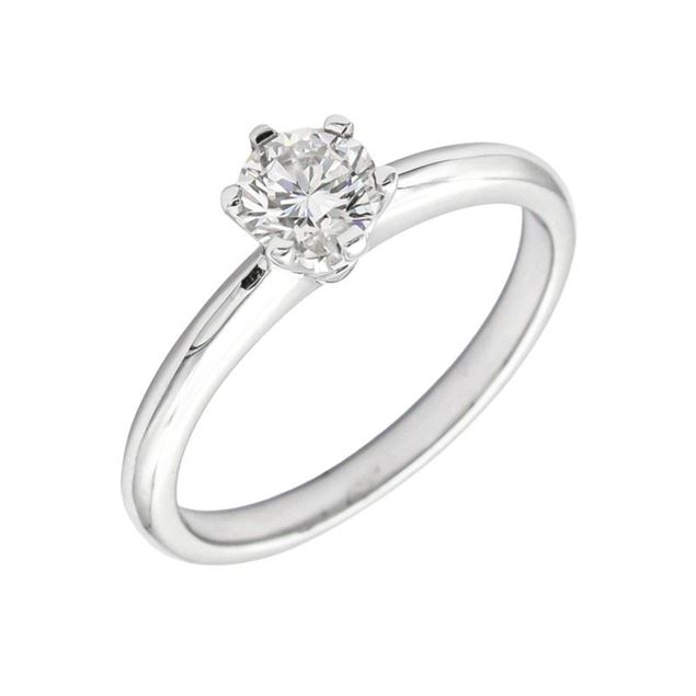 Imagen de Solitario Lyra Diamante 0,50ct G-VS Oro Blanco 18K