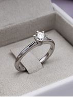 Imagen de Solitario Lyra Diamante 0,50ct G-VS Oro Blanco 18K