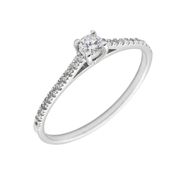 Imagen de Anillo Briana Diamantes 0,21ct DF-VS1 Oro Blanco 18K