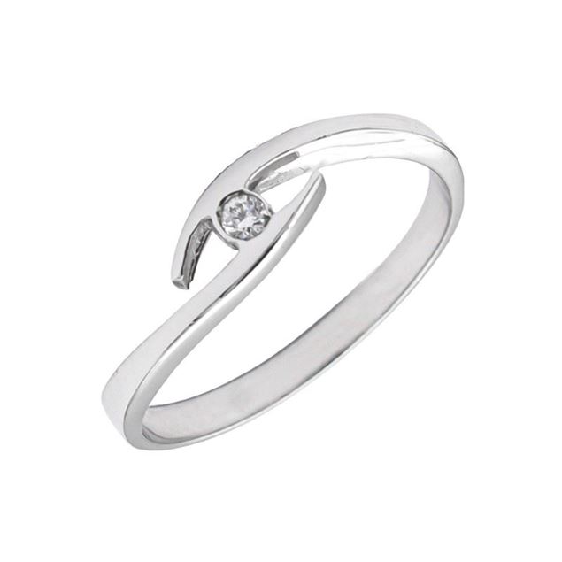 Imagen de Anillo Shania Diamante 0,025ct G-VS Oro Blanco 18K