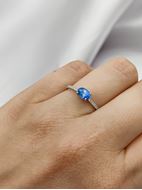 Imagen de Anillo Andria Zafiro Diamantes Oro Blanco 18K