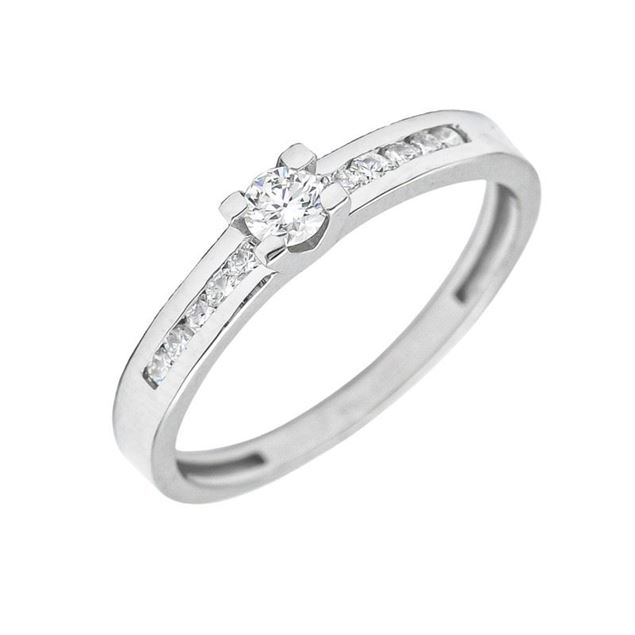 Imagen de Anillo Dunya Diamantes 0,30ct E-VS1 Oro Blanco 18K