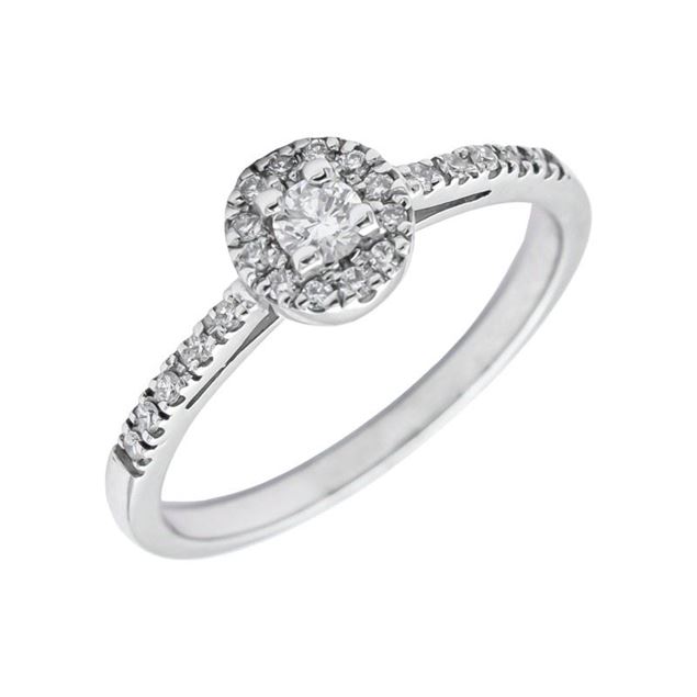 Imagen de Anillo Virna Diamantes 0,21ct G-VS Oro Blanco 18K
