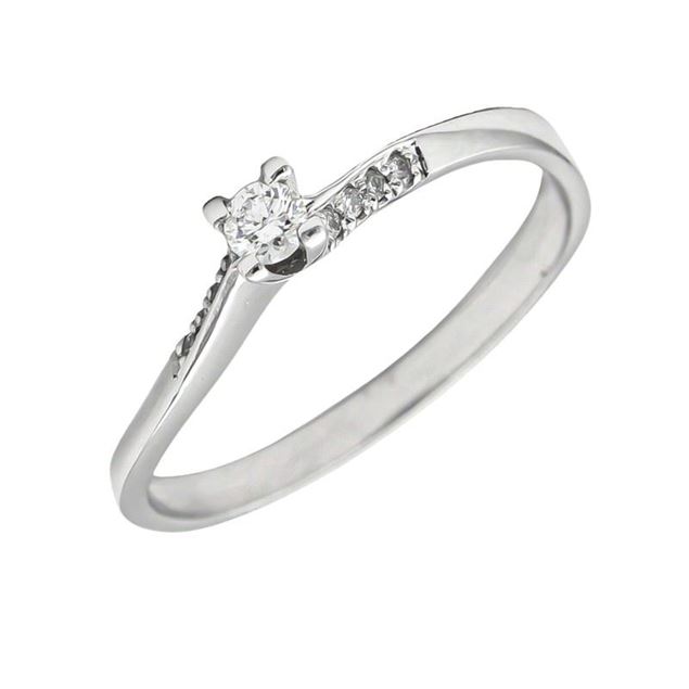 Imagen de Anillo Liz Diamantes 0,11ct G-VS Oro Blanco 18K