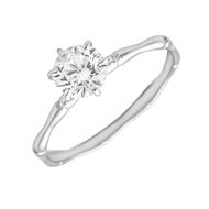 Imagen de Anillo Bambú Diamantes 0,60ct G-VS GIA Oro Blanco 18K