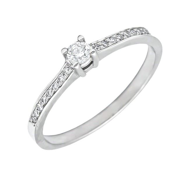 Imagen de Anillo Victoria Diamantes 0,20ct EF-SI Oro Blanco 18K