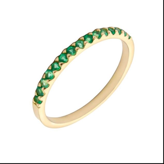 Imagen de Media Alianza Bella Esmeralda Oro 18K