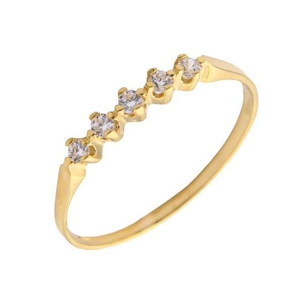 Imagen de Media Alianza Faye Circonitas Oro18K