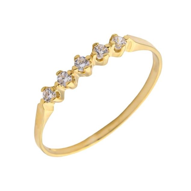 Imagen de Media Alianza Faye Circonitas Oro18K