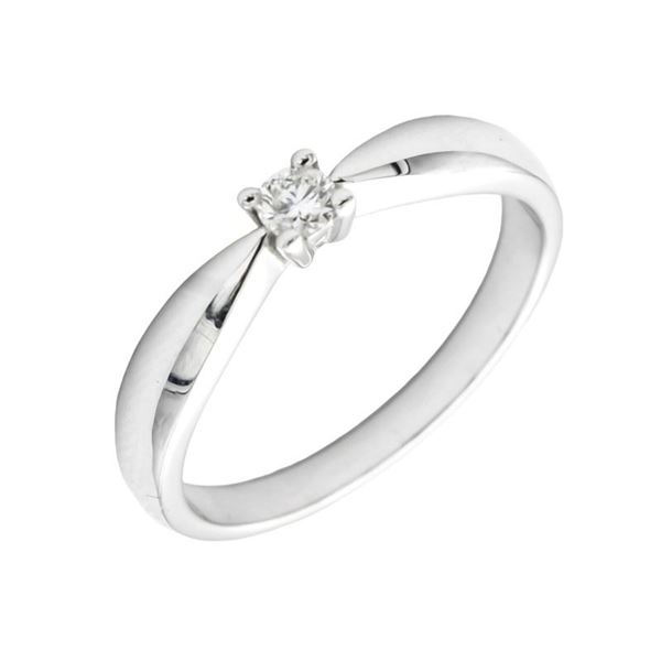 Imagen de Solitario River Diamante 0,10ct Oro Blanco 18K