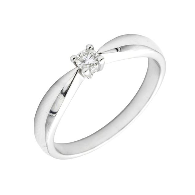 Imagen de Solitario River Diamante 0,10ct Oro Blanco 18K