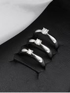 Imagen de Solitario River Diamante 0,10ct Oro Blanco 18K