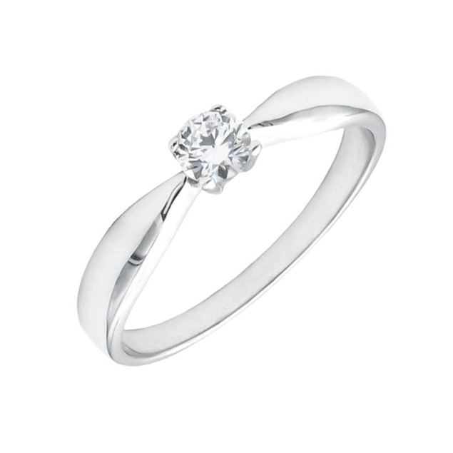 Imagen de Solitario River Diamante 0,20ct E-VS1 GIA Oro Blanco 18K