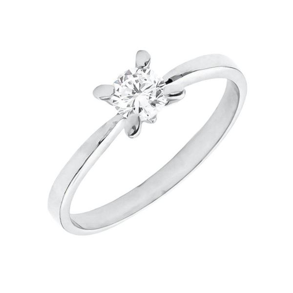 Imagen de Solitario Luar Diamante 0,33ct E-VS1 IGI Oro Blanco 18K