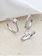 Imagen de Solitario Luar Diamante 0,33ct E-VS1 IGI Oro Blanco 18K