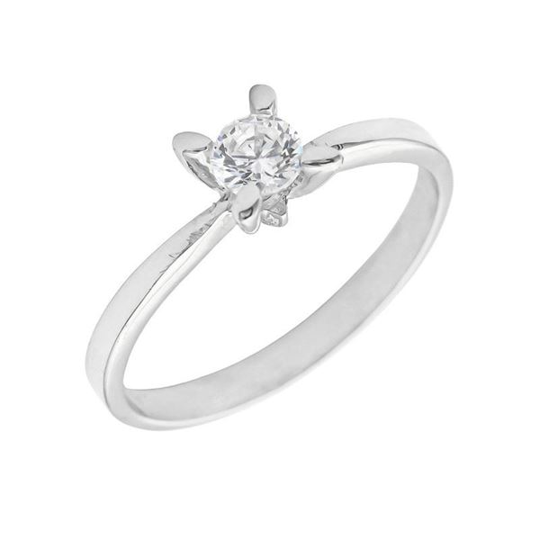 Imagen de Solitario Luar 4mm Oro Blanco 18K