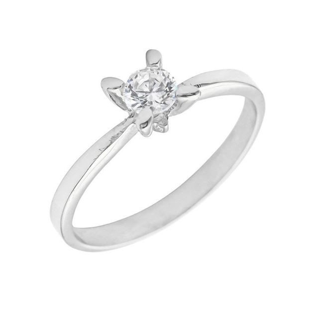 Imagen de Solitario Luar 4mm Oro Blanco 18K