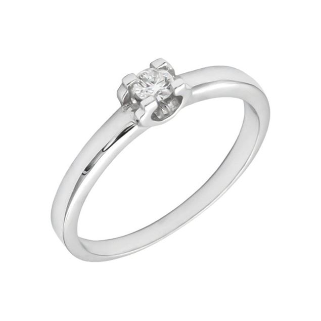 Imagen de Solitario Olivia Diamante 0,10ct G-VS Oro Blanco 18K