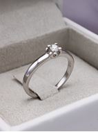 Imagen de Solitario Olivia Diamante 0,10ct G-VS Oro Blanco 18K