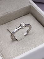 Imagen de Solitario Olivia Diamante 0,10ct G-VS Oro Blanco 18K