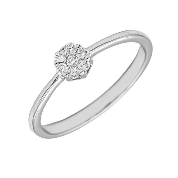 Imagen de Anillo Nera Diamantes 0,13ct G-VS Oro Blanco 18K