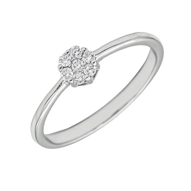 Imagen de Anillo Nera Diamantes 0,13ct G-VS Oro Blanco 18K