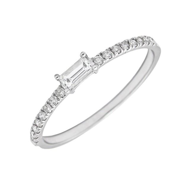 Imagen de Anillo Aura Diamantes 0,26ct G-VS Oro Blanco 18K