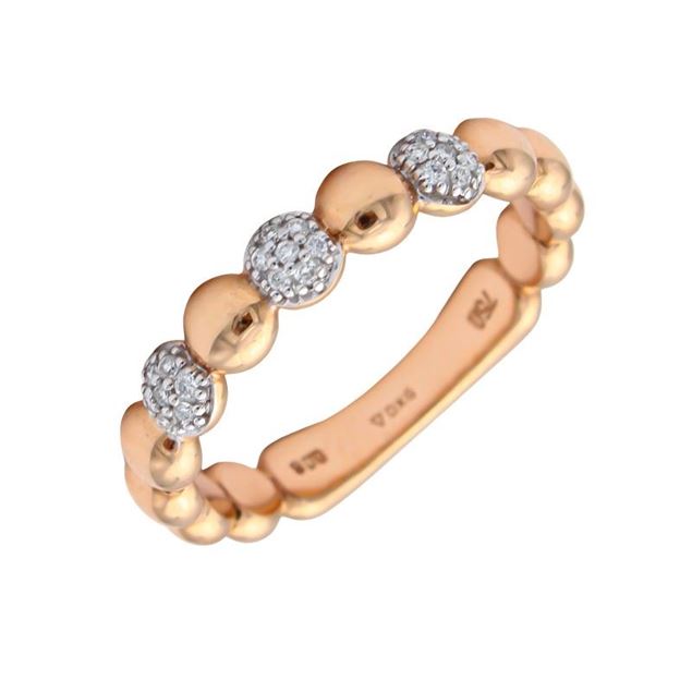 Imagen de Anillo Tania Diamantes Oro Rosa 18K