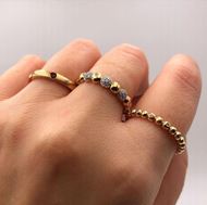 Imagen de Anillo Tania Diamantes Oro Rosa 18K