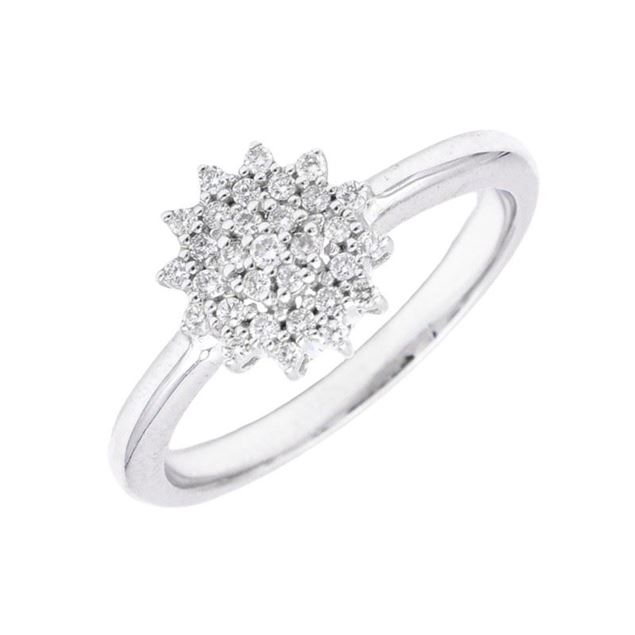 Imagen de Anillo Thais Diamantes 0,16ct G-VS Oro Blanco 18K