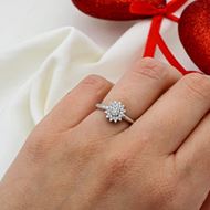 Imagen de Anillo Thais Diamantes 0,16ct G-VS Oro Blanco 18K